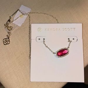 Kendra Scott Elisa Maroon Jade Necklace
